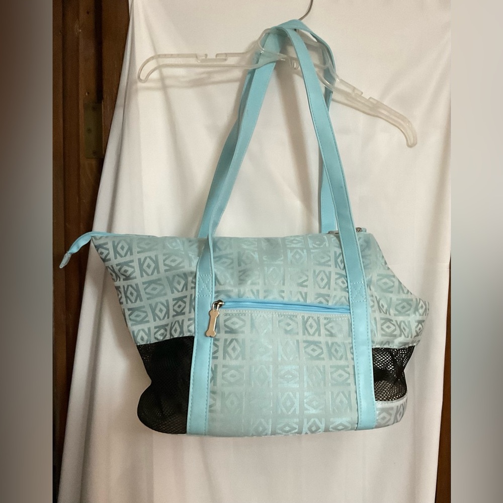 Union Rich:KK pack & paw pet carrier bag for small dogs with handles teal color